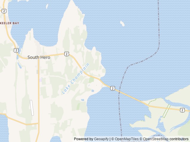 Map of Apple Island Resort location at South Hero, VT, United States