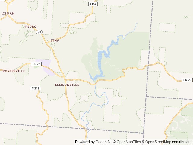 Map of Lake Vesuvius Recreation Area location at Pedro, OH, United States