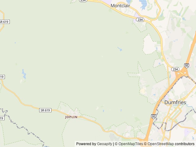 Map of Turkey Run Ridge Group location at Triangle, VA, United States
