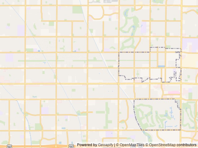 Map of Mesa Regal RV Park & Resort Arizona location at Mesa, AZ, United States