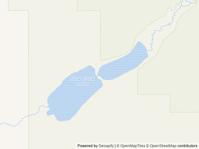 Map of Narrows Campground location at Pinedale, WY, United States
