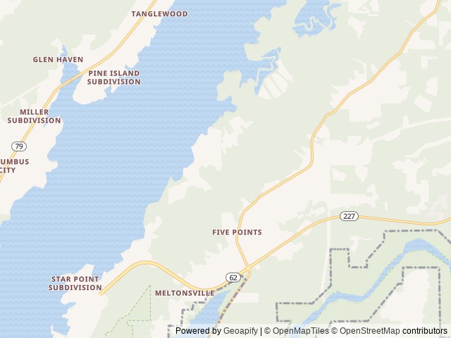 Map of Mountain Lakes Resort location at Langston, AL, United States