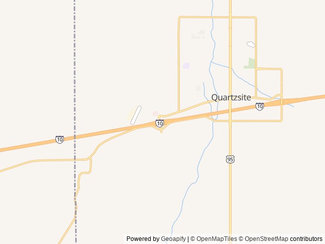Map of Hi Jolly RV Park location at Quartzsite, AZ, United States