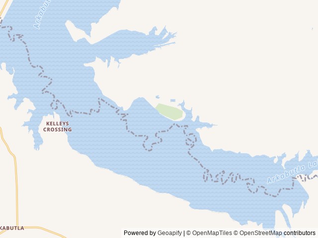 Map of Hernando Point Campground location at Hernando, MS, United States