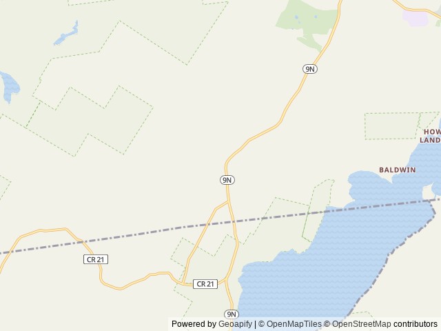 Map of Brookwood RV Resort location at Ticonderoga, NY, United States