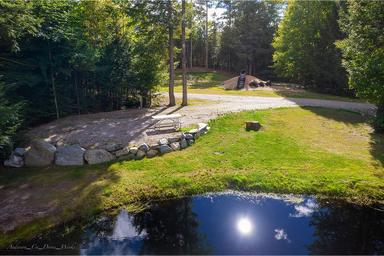 RV site, with pond