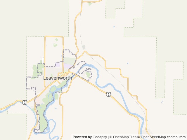 Map of Leavenworth / Pine Village  KOA Holiday location at Leavenworth, WA, United States