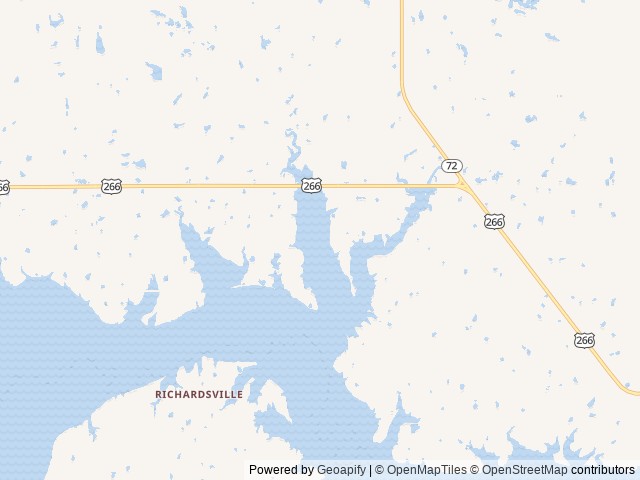 Map of Gentry Creek location at Council Hill, OK, United States
