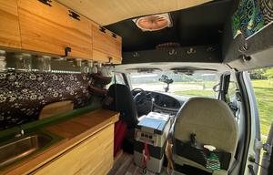 Custom van build out: Unique wrap; diesel heater