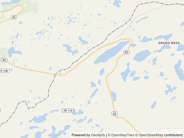 Map of Island Lake Campground location at Delta, CO, United States