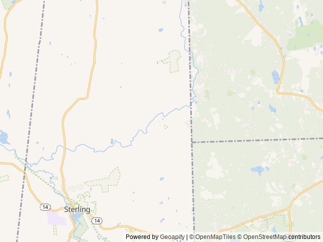 Map of Gibson Hill Campground location at Sterling, CT, United States