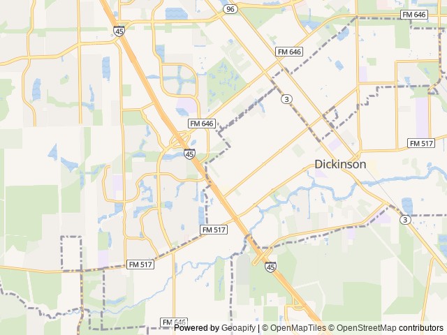 Map for Flagstaff trailer near Dickinson, TX
