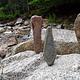 Seasonally dry Beauty Creek with standing stones.
