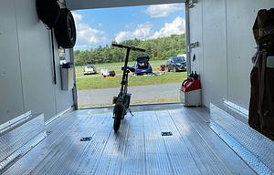2021 Stealth 8.5x28 Race Car Hauler with room to sleep.