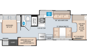 2020 Thor Motor Coach Four Winds 30D Bunk Beds (137)