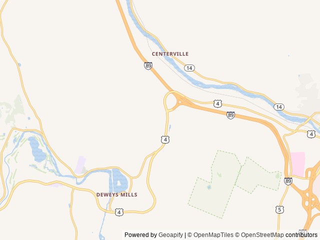 Map of Quechee Pine Valley Campground location at White River Junction, VT, United States
