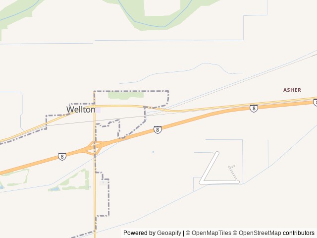 Map of Coach Stop RV Park location at Wellton, AZ, United States