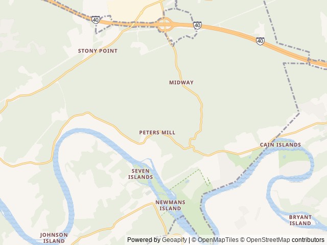 Map for “The Beach House” Weekend bookings only near Knoxville, TN