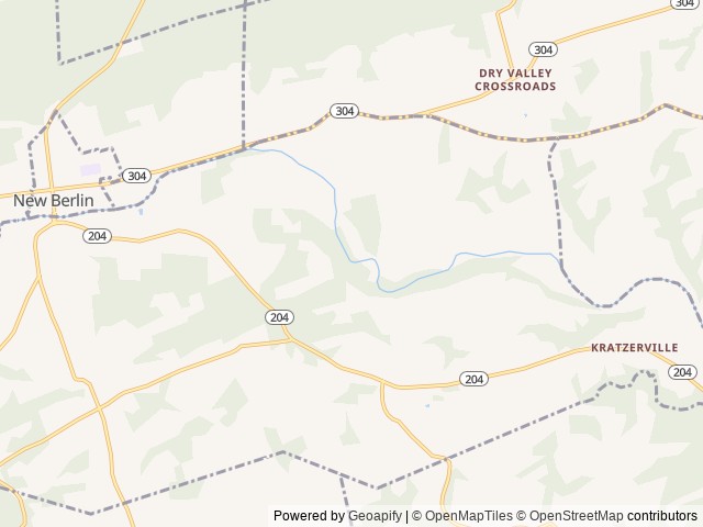 Map of Little Mexico Campground location at New Berlin, PA, United States