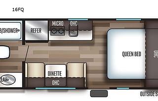 Campsites Delivered's 2019 Forest River RV Cherokee Wolf Pup 16FQ