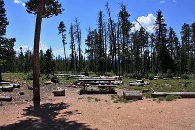Spruce Mountain Fire Lookout Tower picnic area and fire pit
