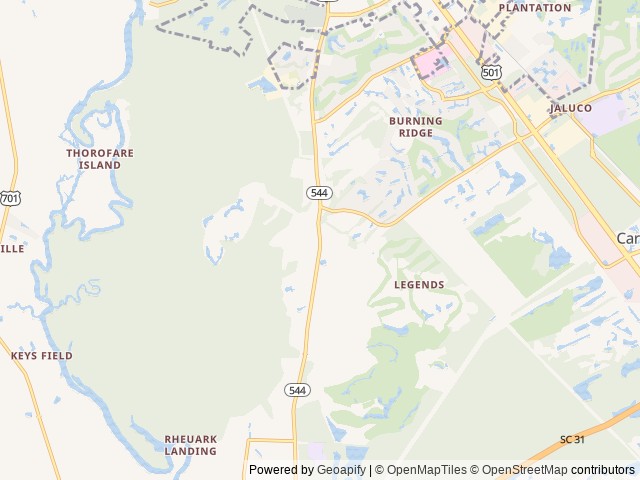 Map for The Coastal Calm near Conway, NC