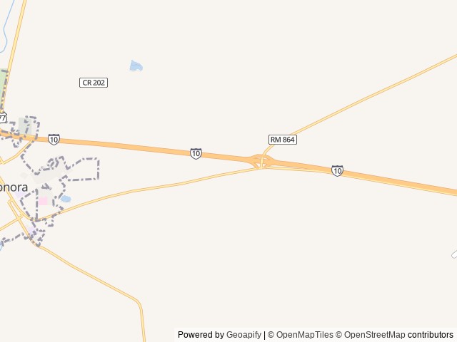 Map of Love's RV Hookup-Sonora TX 700 location at Sonora, TX, United States