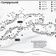 Map of Moraine Park Campground with road and campsite locations