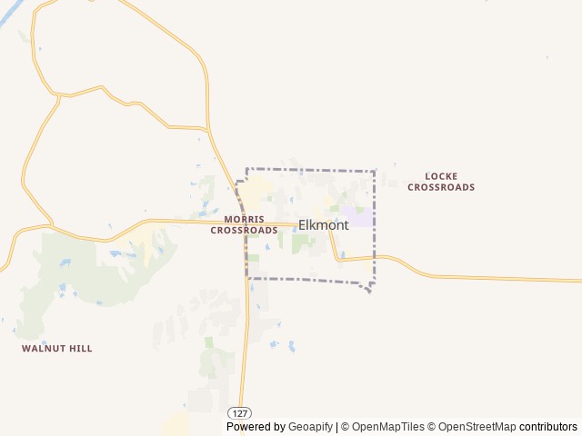 Map of That Little RV Resort location at Elkmont, AL, United States