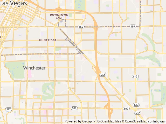 Map of Kings Row RV Park location at Las Vegas, NV, United States