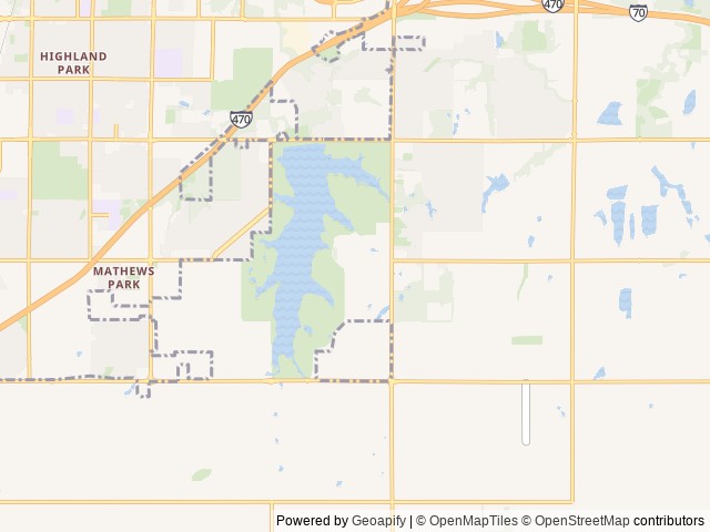 Map of Lake Shawnee Campground location at Topeka, KS, United States