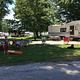Long view Baggo Game at campsite.