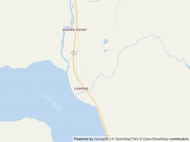 Map of Ptarmigan Creek location at Seward, AK, United States