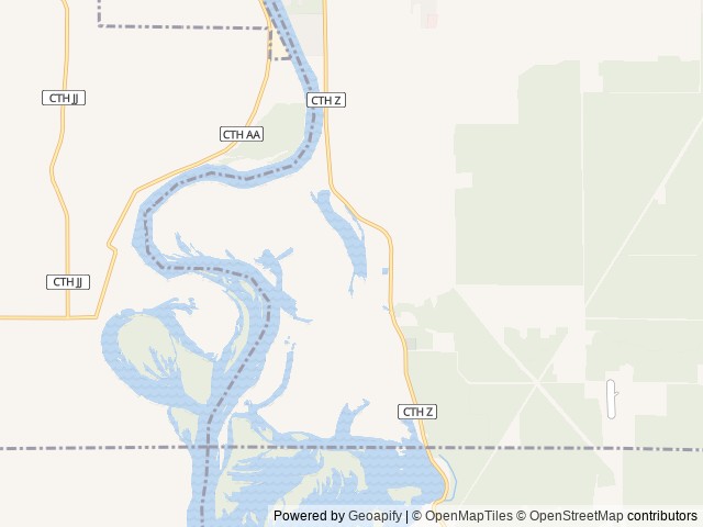 Map of Lakeside Fire Campground location at Nekoosa, WI, United States