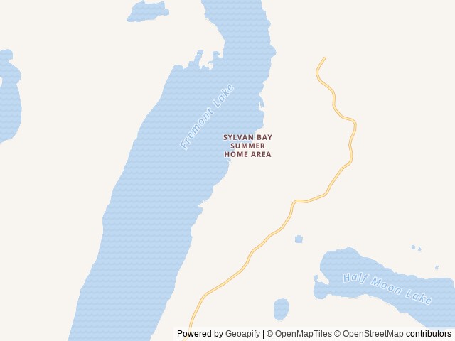 Map of Fremont Lake location at Pinedale, WY, United States