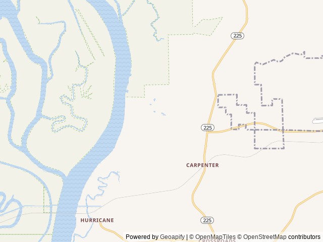 Map of Oak Ridge River Park location at Bay Minette, AL, United States