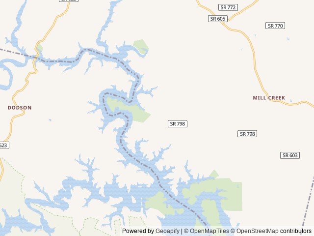 Map of Horseshoe Point location at Henry, VA, United States