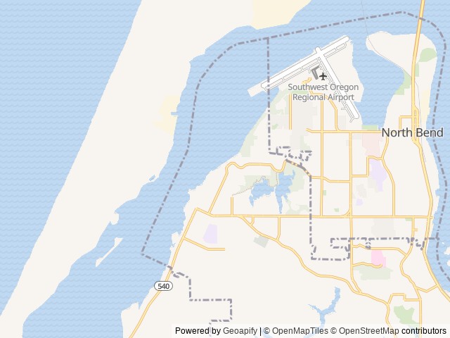 Map for McKinley's Bunkhouse near Coos Bay, OR