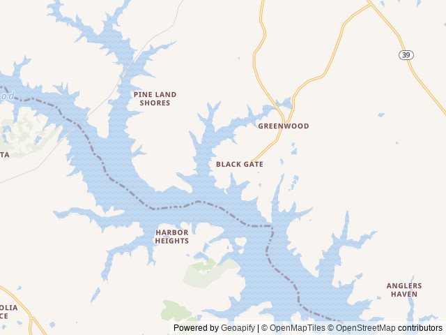 Map of Moon Landing RV Park & Marina location at Cross Hill, SC, United States