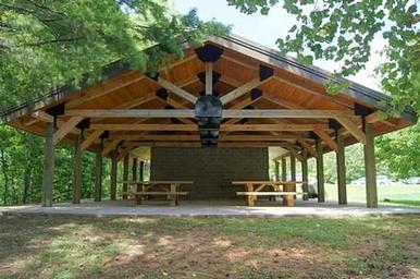 Picnic pavilion at day use area
