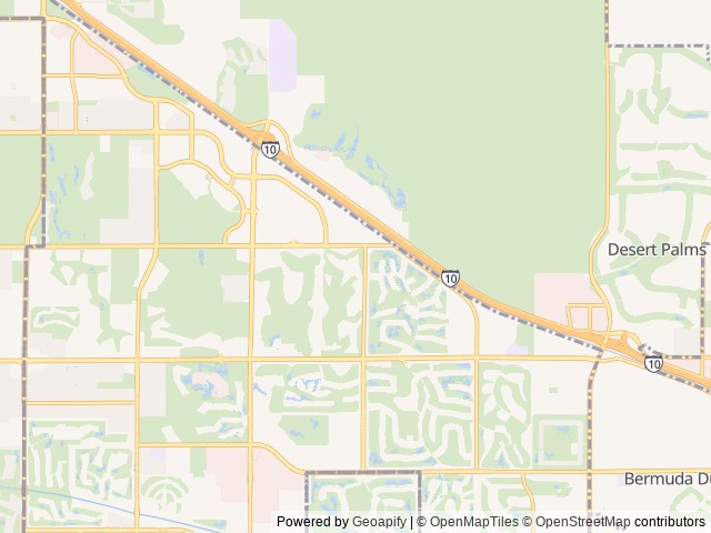 Map of Emerald Desert RV Resort location at Palm Desert, CA, United States