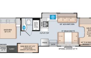 2020 Thor Motor Coach Four Winds 30D Bunk Beds (137)