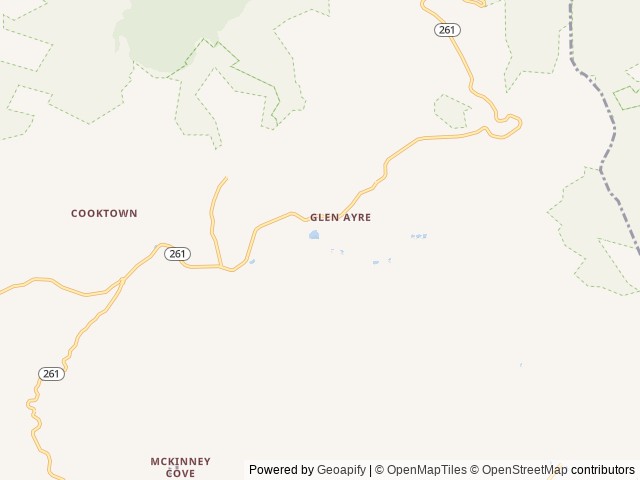Map for Creekside Retreat the Base of Roan Mountain near Bakersville, SC