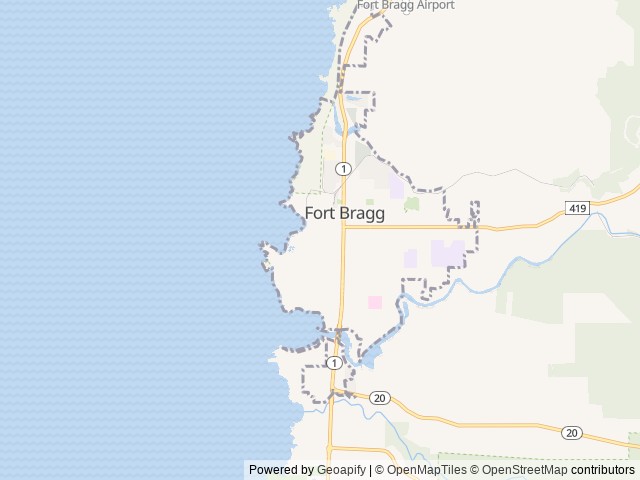 Map for 2022 EAST TO WEST Entrada 2200S near Fort Bragg, CA