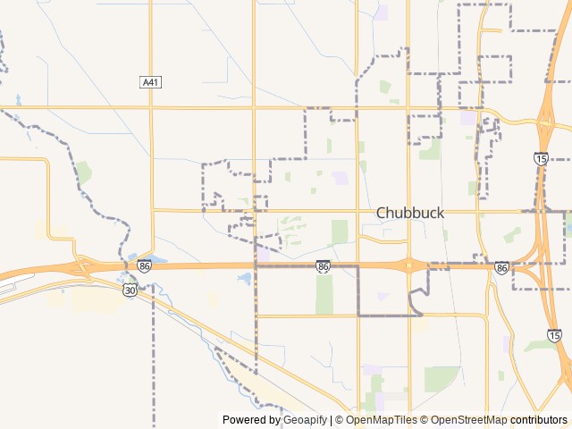 Map for RV4U Bunkhouse near Chubbuck, UT