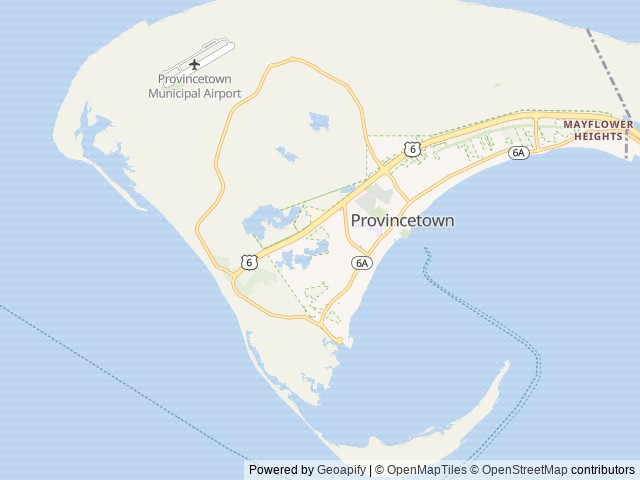 Map of Coastal Acres Campground location at Provincetown, MA, United States