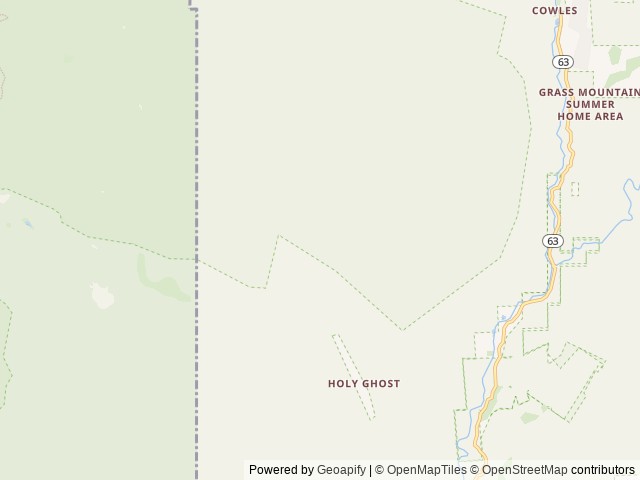 Map of Holy Ghost Group Area location at Pecos, NM, United States