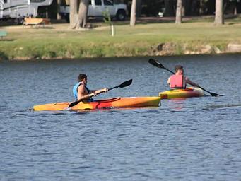 Kayaking near Cottonwood Campground