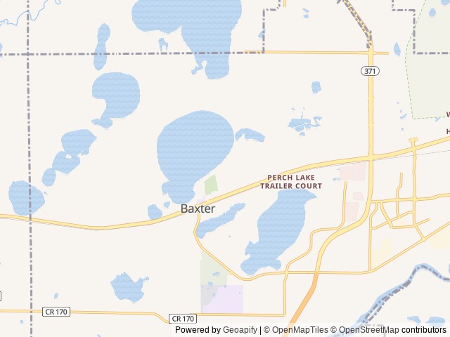 Map for 2022 Keystone RV Cougar Half-Ton 34TSB near Baxter, MN