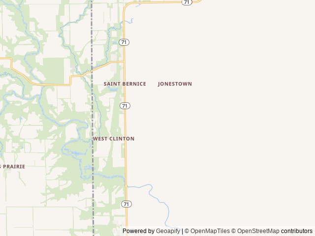Map of Thousand Trails Horseshoe Lakes location at Clinton, IN, United States